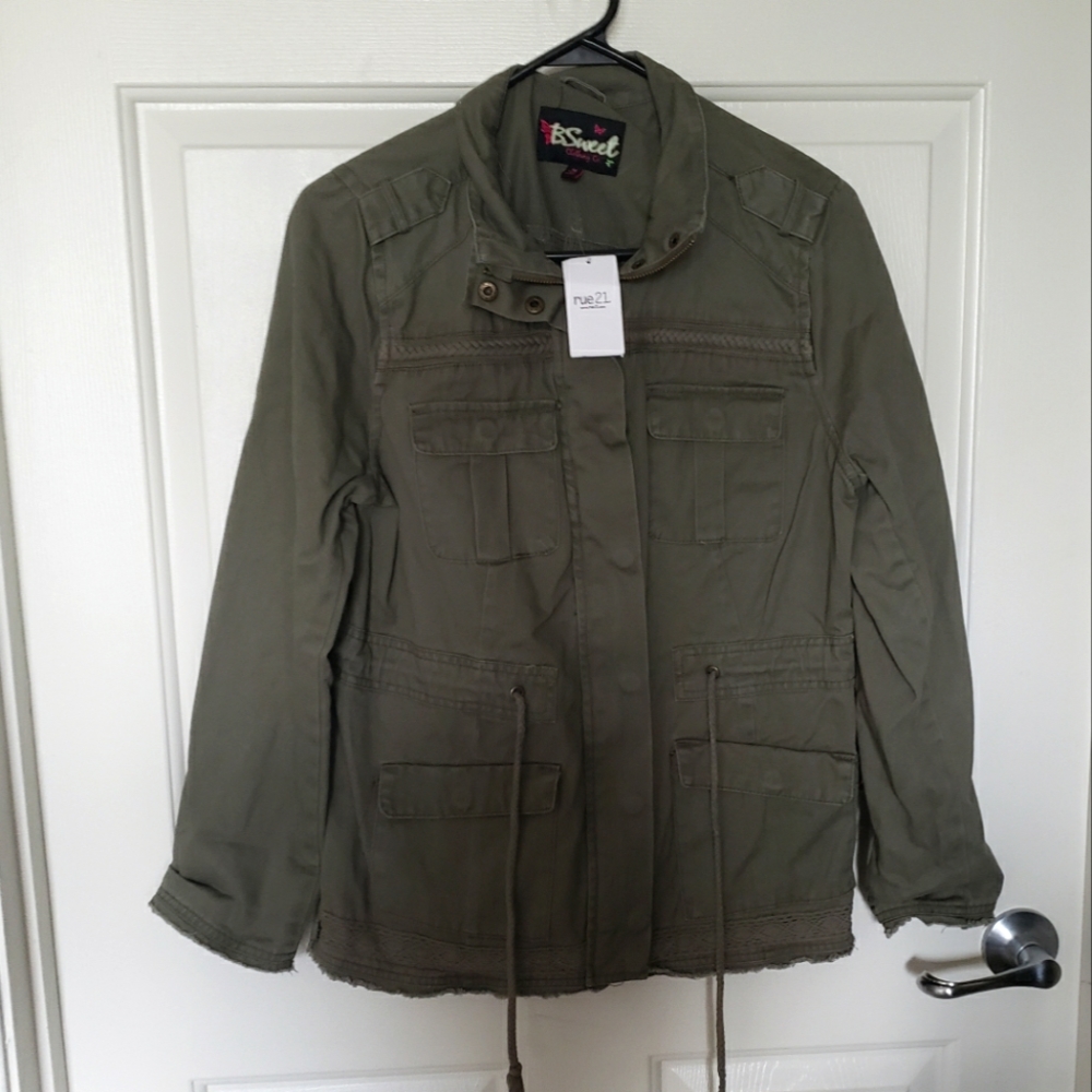 Rue21 Olive Green Jacket, Size Medium.
